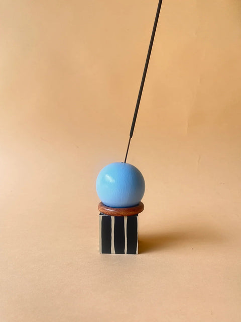 CERCEAU Wooden Incense Holder - Provence Blue - ascot + hart