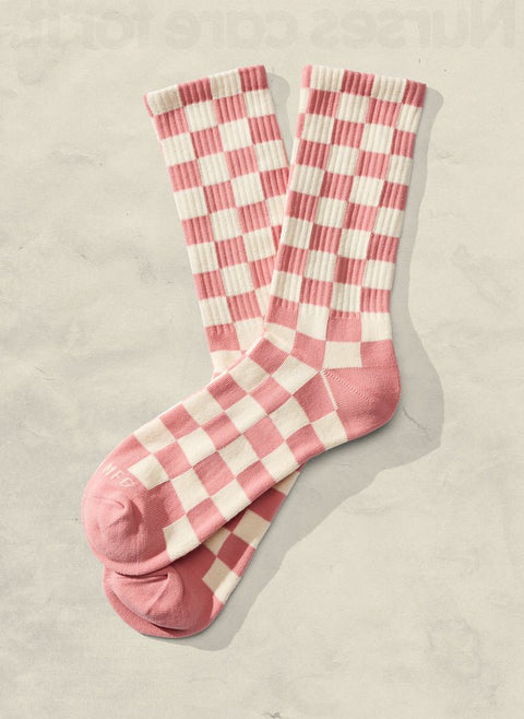 Checkerboard Crew Socks - ascot + hart
