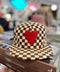 Checkered Heart Hat - ascot + hart