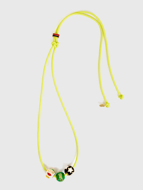 Clare V. Beaded Cord Necklace - Multi Color - ascot + hart