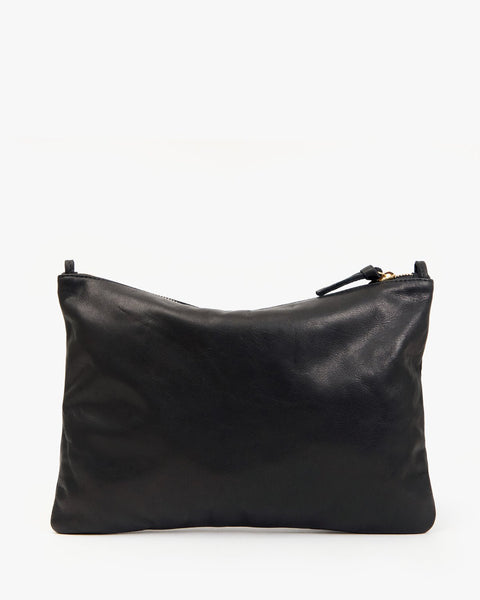 Clare V. Flat Clutch w/ Tabs - Black w/ Bonbon Studs - ascot + hart