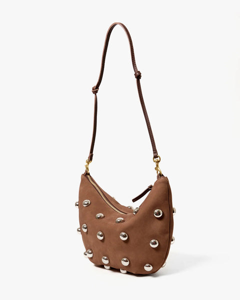 Clare V. Lune Bag - Choco Bar w/ Studs - ascot + hart