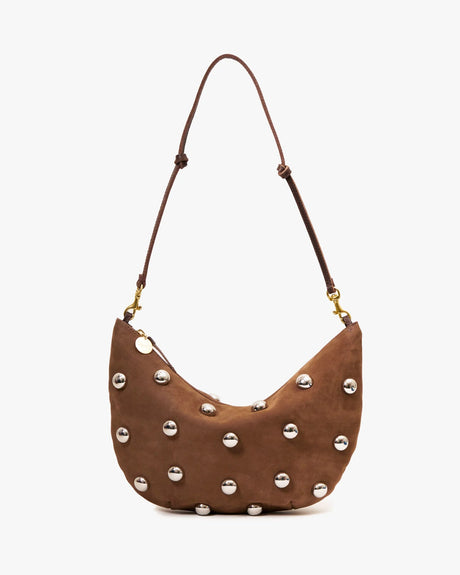 Clare V. Lune Bag - Choco Bar w/ Studs - ascot + hart