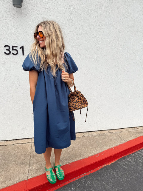Cleo Puff Sleeve Dress - ascot + hart