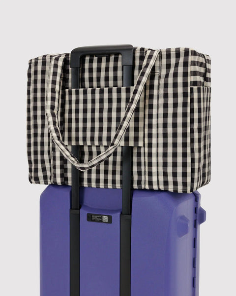 Cloud Carry-On - Black and Cream Gingham - ascot + hart