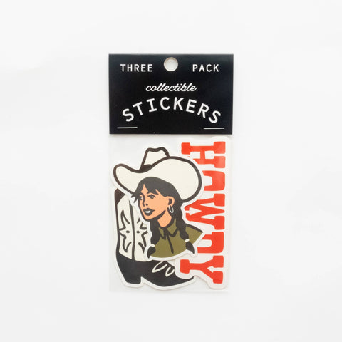 Country Cowgirl Vinyl Sticker Three-Pack - ascot + hart
