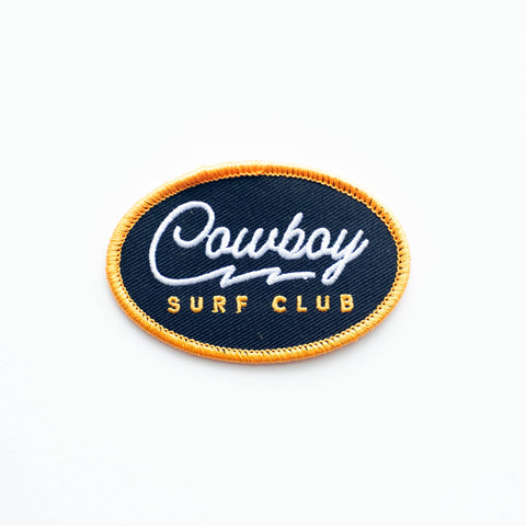 Cowboy Surf Club Embroidered Iron on Patch - ascot + hart