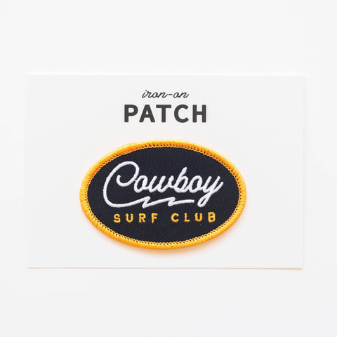 Cowboy Surf Club Embroidered Iron on Patch - ascot + hart