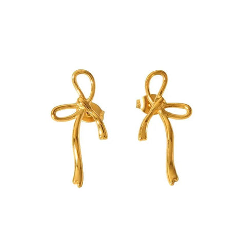 Dainty Bow Stud Earrings - ascot + hart