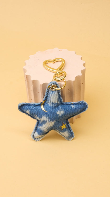 Denim Star Bag Charm - ascot + hart
