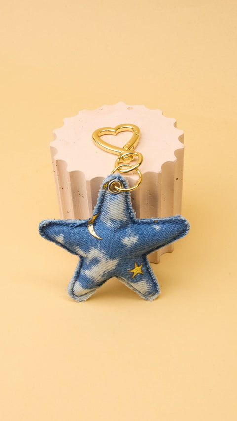 Denim Star Bag Charm - ascot + hart