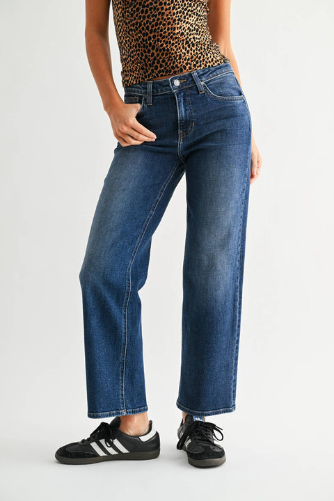 Ashby Mid Rise Wide Leg Jeans