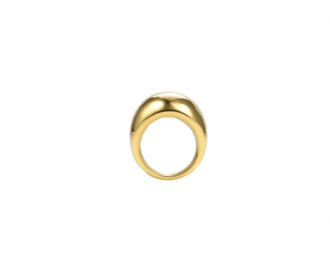 Domed Gold Ring - ascot + hart