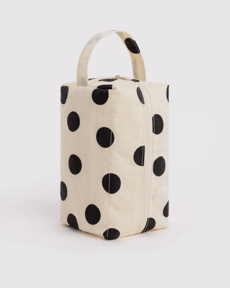 Dopp Kit - Cream and Black Polka Dot - ascot + hart