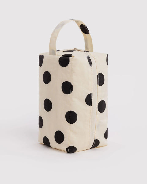 Dopp Kit - Cream and Black Polka Dot - ascot + hart