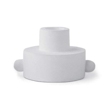 DUAL - FUNCTION TAPER + TEA LIGHT HOLDER, WHITE - ascot + hart