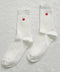 Embroidered Heart Her Socks - ascot + hart