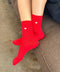 Embroidered Heart Her Socks - ascot + hart