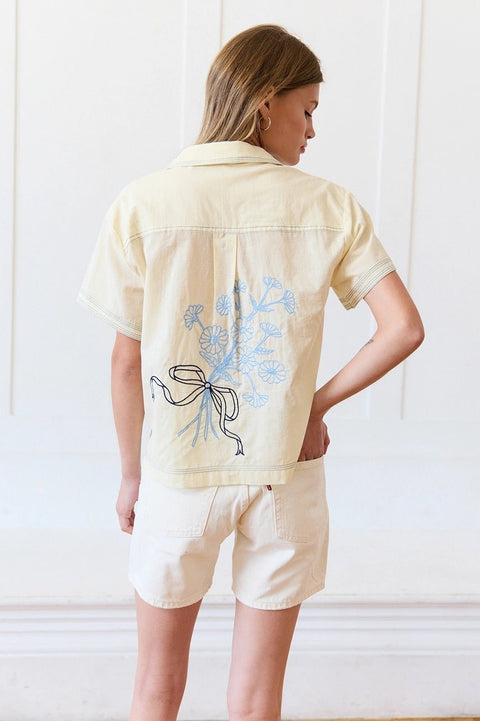 Emmy Floral Embroidered Blouse - ascot + hart