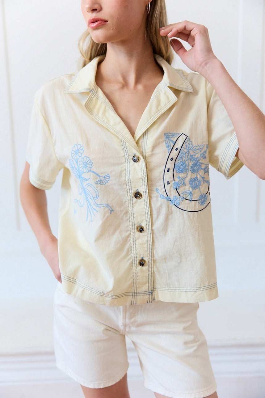 氏お様 i_am  flower embroidery blouse AnnieWear Lightweight Sweater Top with Large Flower Embroidery in