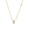 Wide Pave Roller Charm Necklace