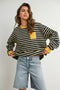 Layna Striped Crew Neck Long Sleeve