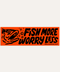 Fish More Worry Less - Bumper Sticker