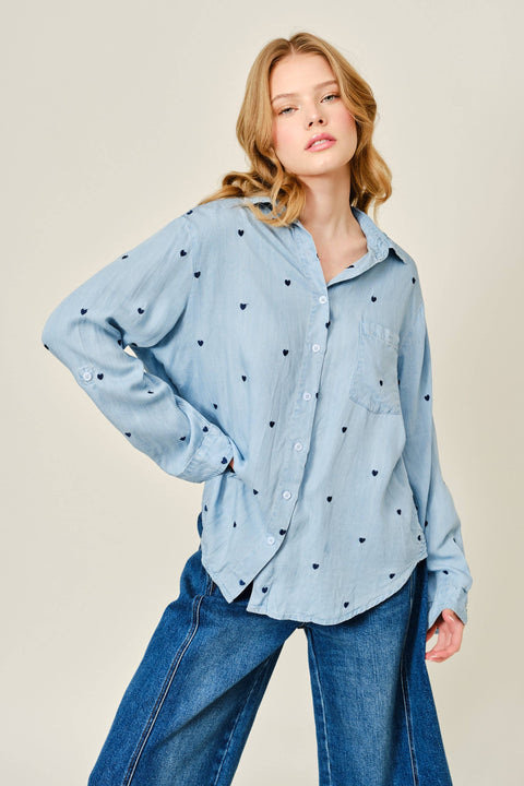 Sophie Chambray Heart Shirt