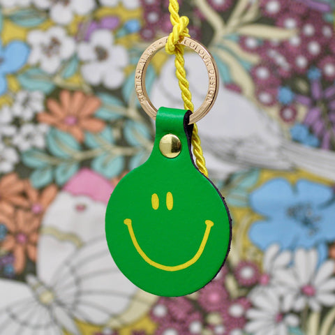 Feeling Lush Smilie Face Key Fob - ascot + hart