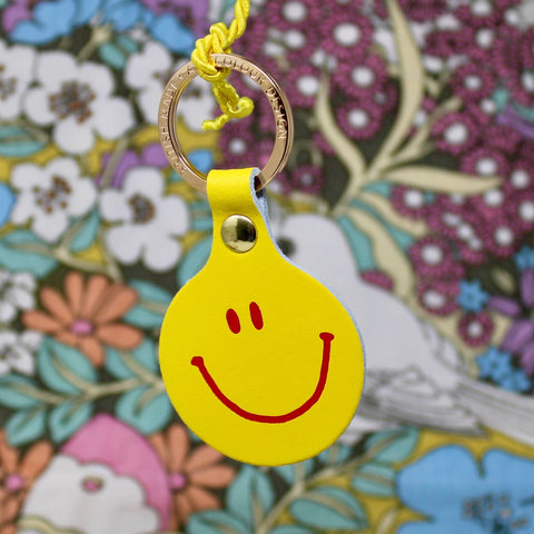 Feeling Lush Smilie Face Key Fob - ascot + hart