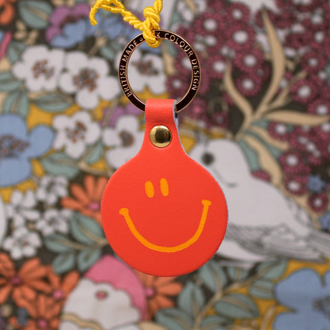 Feeling Lush Smilie Face Key Fob - ascot + hart