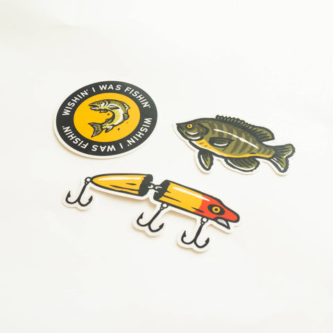 Fishing Vinyl Sticker Three-Pack - ascot + hart