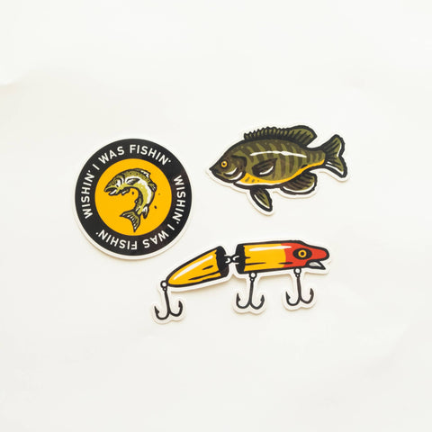 Fishing Vinyl Sticker Three-Pack - ascot + hart