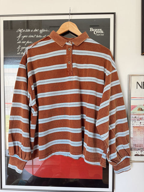 Gigi Striped Oversized Polo - ascot + hart