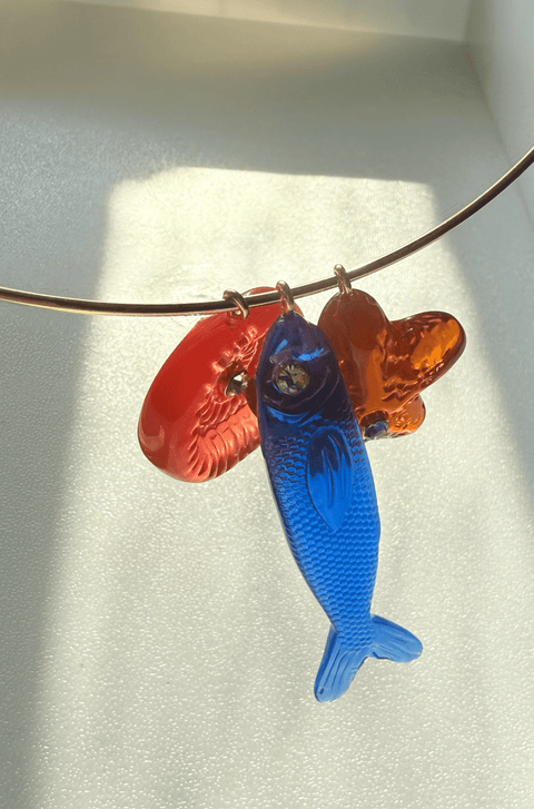 Gone Fishing Collar Charm Necklace - ascot + hart