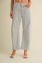 Hadley Stripe Barrel Jeans - ascot + hart