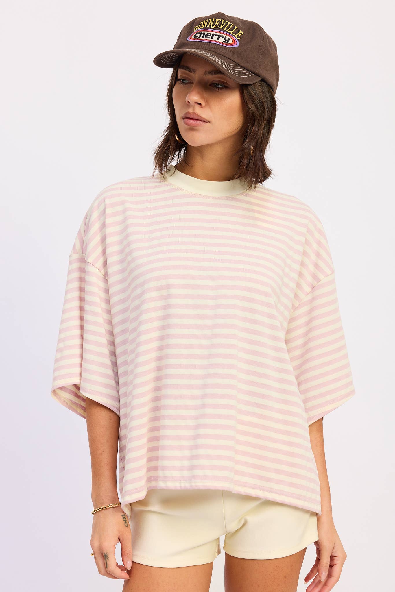 Hailey Oversized Striped Tee – ascot + hart