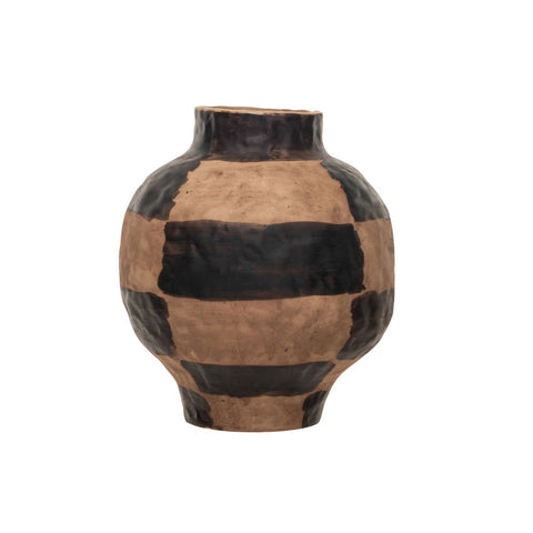 Hand - Painted Textured Stoneware Vase - ascot + hart