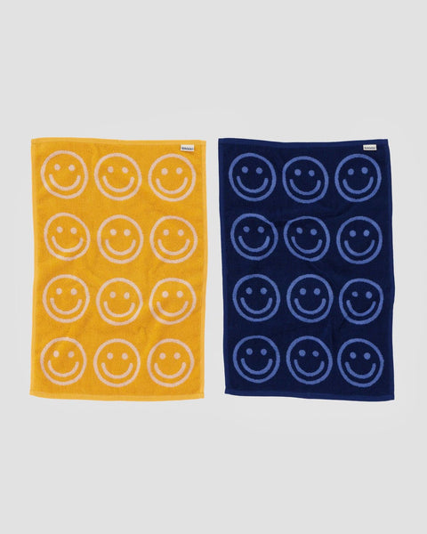 Hand Towel Set of 2 - Happy Blue Marigold - ascot + hart