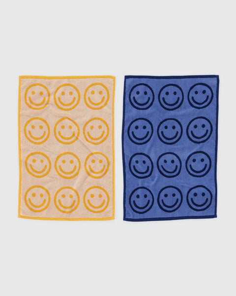 Hand Towel Set of 2 - Happy Blue Marigold - ascot + hart