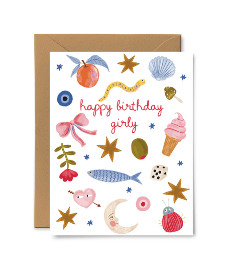 Happy Birthday Girly Card - ascot + hart