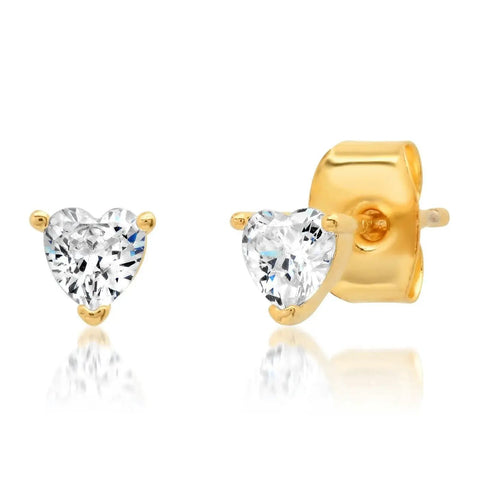 Heart Clear CZ Stud - ascot + hart