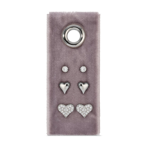 Heart Velvet Stud Gift Set - ascot + hart