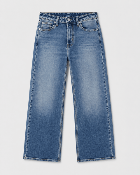 High Rise Wide Leg Denim - ascot + hart