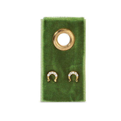 Horseshoe Stud Earrings - ascot + hart