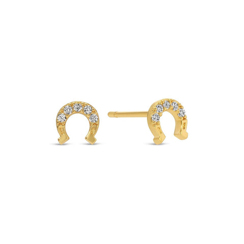 Horseshoe Stud Earrings - ascot + hart
