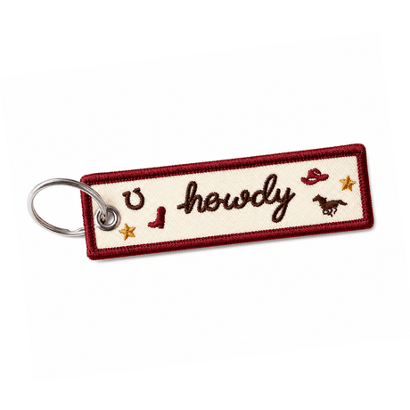 Howdy Icon Embroidered Keychain - ascot + hart