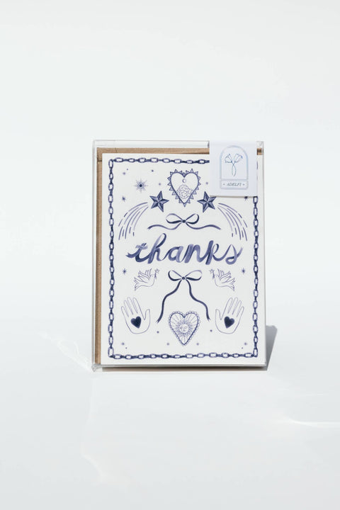 Indigo Icons Thank You Card - ascot + hart