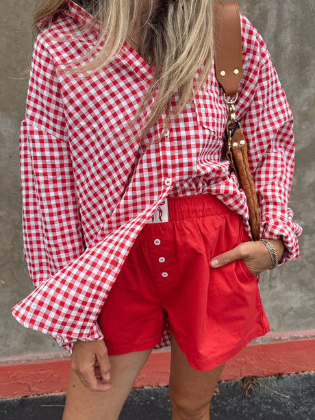 Ivy High Waisted Boxy Shorts - ascot + hart