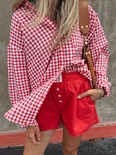 Ivy High Waisted Boxy Shorts - ascot + hart